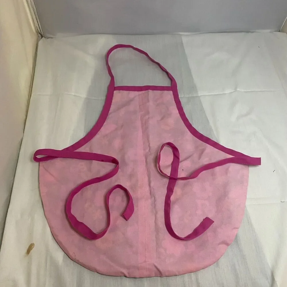#7123 Girls Child Small Apron Peace Love 15 inch long size 3-5